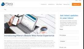 
							         Introducing Pilera's Mobile Web Portal Experience - Pilera Software								  
							    