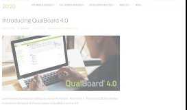 
							         Introducing QualBoard 4.0 | 20|20 Research								  
							    