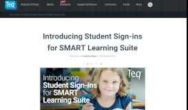 
							         Introducing Student Sign-ins for SMART Learning Suite - Teq								  
							    