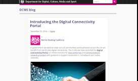 
							         Introducing the Digital Connectivity Portal - DCMS blog								  
							    