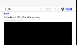 
							         Introducing The Dodo Mobile App - The Dodo								  
							    