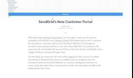 
							         Introducing the General Availability of SendGrid's New Customer Portal								  
							    