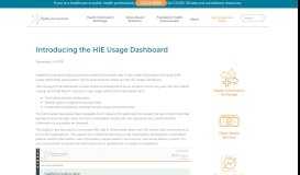 
							         Introducing the HIE Usage Dashboard - HealtheConnections								  
							    
