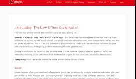 
							         Introducing: The New El Toro Order Portal! - El Toro								  
							    