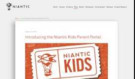 
							         Introducing the Niantic Kids Parent Portal – Niantic - Niantic, Inc.								  
							    