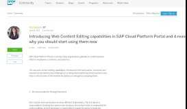 
							         Introducing Web Content Editing capabilities in SAP Cloud Platform ...								  
							    