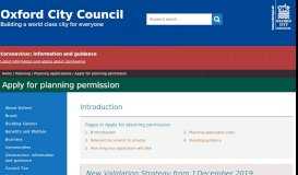 
							         Introduction | Apply for planning permission | Oxford City Council								  
							    