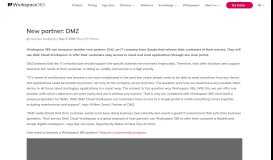 
							         Introduction of our new partner: DMZ - Workspace 365								  
							    