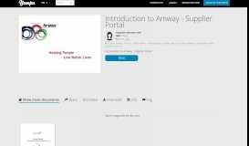 
							         Introduction to Amway - Supplier Portal - Yumpu								  
							    