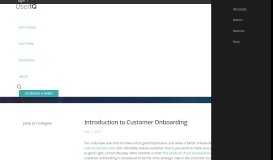 
							         Introduction to Customer Onboarding - UserIQ								  
							    