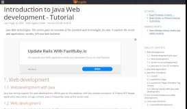 
							         Introduction to Java Web development - Tutorial - Vogella.com								  
							    