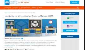 
							         Introduction to Microsoft Azure Resource Manager (ARM) - Altaro								  
							    