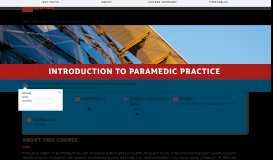 
							         Introduction to Paramedic Practice (1811MED) - Griffith University								  
							    