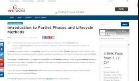
							         Introduction to Portlet Phases and Lifecycle Methods								  
							    
