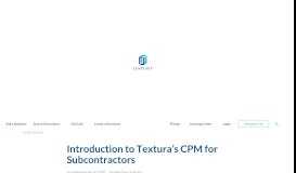 
							         Introduction to Textura's CPM for Subcontractors - Levelset								  
							    