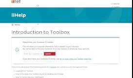 
							         Introduction to Toolbox - iiHelp - iiNet								  
							    