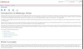 
							         Introduction to WebLogic Portal - Oracle Docs								  
							    