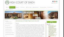 
							         Introduction - Welcome to High Court of Sindh								  
							    