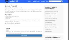 
							         intrstar webmail - Official Login Page [100% Verified] - Login 4 All								  
							    