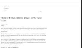 
							         Intune classic groups in the Azure portal - Microsoft Docs								  
							    