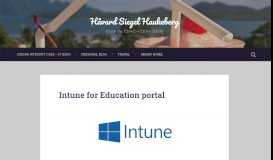 
							         Intune for Education portal – Håvard Siegel Haukeberg								  
							    