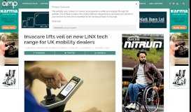 
							         Invacare lifts veil on new LiNX tech range for UK mobility dealers ...								  
							    