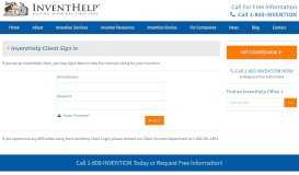 
							         InventHelp Client Sign In								  
							    