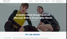 
							         Inventive Retail Group Confirms Mercaux Rollout Across Nike Stores								  
							    