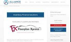 
							         Inventory Finance Solutions - Alliance Auto Auction								  
							    