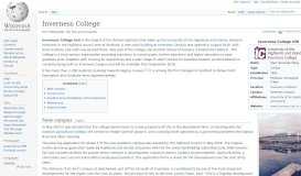
							         Inverness College - Wikipedia								  
							    