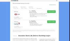 
							         Investec Bank UK Online Banking Login - CC Bank								  
							    