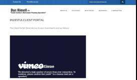 
							         Investia Client Portal | Dan Rimell Financial Planning Services								  
							    