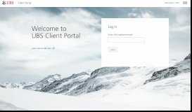 
							         Investment Bank Client Portal - UBS								  
							    