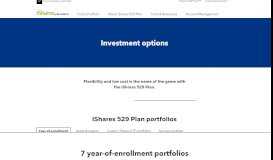 
							         Investment Options | iShares 529 Plan - BlackRock								  
							    