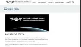 
							         Investment Portal - ISS National Lab								  
							    