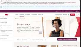 
							         Investments | Westpac								  
							    