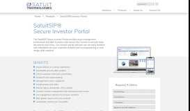 
							         Investor Portal for Asset Managers - Satuit Technologies								  
							    