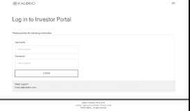 
							         Investor Portal – Kalibrio								  
							    