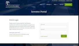 
							         Investor Portal | LandPark Co. - LandPark Commercial								  
							    