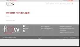 
							         Investor Portal Login – Welcome								  
							    
