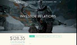 
							         Investor Relations - The Walt Disney Company								  
							    