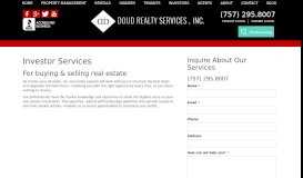 
							         Investor Services - Investors - Doud Realty Services, Inc.								  
							    