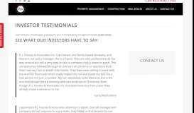 
							         Investor Testimonials | Read What P. J. Hussey Investors Have To Say ...								  
							    