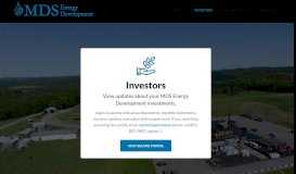 
							         Investors – MDS Energy Development								  
							    