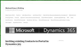
							         Inviting existing Contacts to Portal in Dynamics 365 | Nishant Rana's ...								  
							    