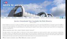 
							         Invoice Downloads Now Available On Web Minerva - Alex M Adamson								  
							    
