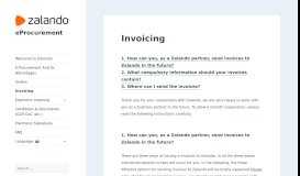 
							         Invoicing - eProcurement - Zalando								  
							    