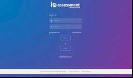 
							         IO Assessment								  
							    