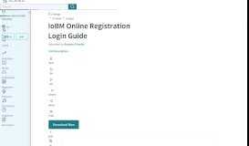 
							         IoBM Online Registration Login Guide | Login | Access Control								  
							    