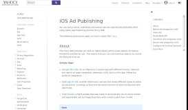 
							         iOS Ad Publishing - Yahoo Developer Network								  
							    